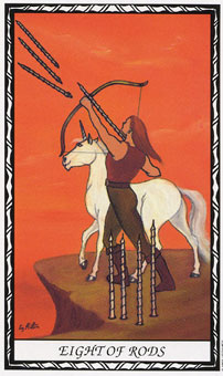  - Unicorn Tarot - ȨȰ - Eight Of Wands