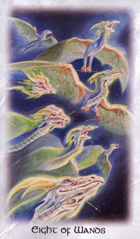  - The Celtic Dragon Tarot - ȨȰ - Eight Of Wands