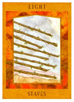 Ů - Goddess Tarot - ȨȰ - Eight Of Wands