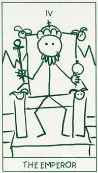  - Stick Figure Tarot - ʵ - The Emperor