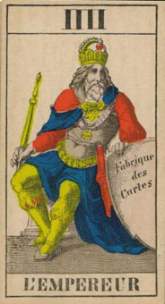 1JJʿ1870 - 1JJ Swiss Tarot 1870 - ʵ - The Emperor