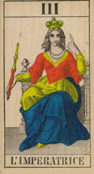 1JJʿ1870 - 1JJ Swiss Tarot 1870 - Ů - The Empress