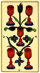  - Marseilles Tarot - ʥ - Five Of Cups