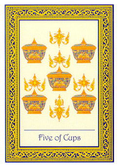 ̩ʼ - Royal Thai Tarot - ʥ - Five Of Cups