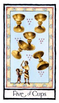 Ӣʼ - Old English Tarot - ʥ - Five Of Cups