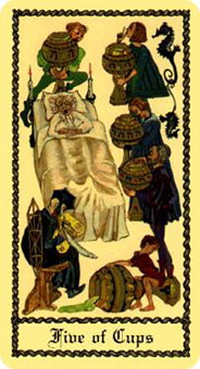 ˹ - Scapini Tarot - ʥ - Five Of Cups