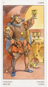 ո - Tarot of The Renaissance - ʥ - Five Of Cups