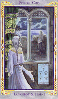 ɪ - Legend Arthurian Tarot - ʥ - Five Of Cups