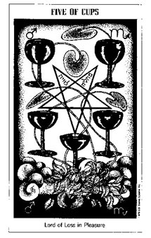 ʿ - The Hermetic Tarot - ʥ - Five Of Cups
