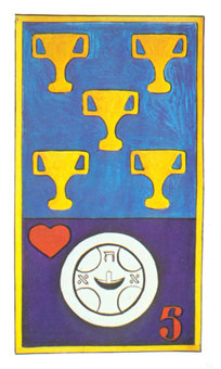 岼˹ - Papus Tarots - ʥ - Five Of Cups