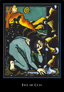 羫 - The World Spirit Tarot - ʥ - Five Of Cups