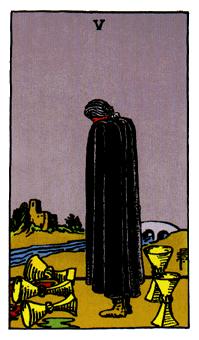 ¡ΰ - Rider Waite Tarot - ʥ - Five Of Cups