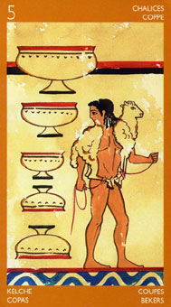 ³ - Etruscan Tarot - ʥ - Five Of Cups