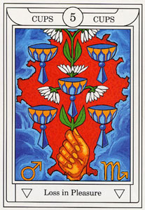 ƽ - Golden Dawn Magical Tarot - ʥ - Five Of Cups