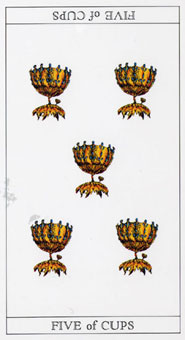 ħ - Love and Mystical Tarot - ʥ - Five Of Cups