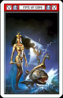 ˹Լ - Boris Vallejo Tarot - ʥ - Five Of Cups