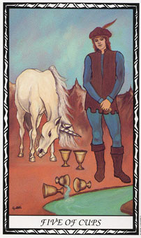  - Unicorn Tarot - ʥ - Five Of Cups