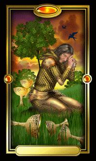 Ѥ - Gilded Tarot - ʥ - Five Of Cups