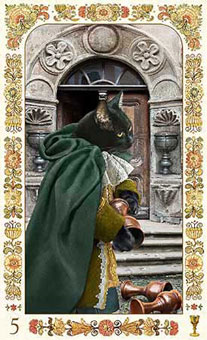 ˲è - Baroque Bohemian Cats Tarot - ʥ - Five Of Cups