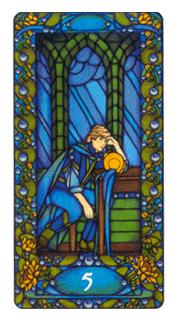  - Art Nouveau Tarot - ʥ - Five Of Cups