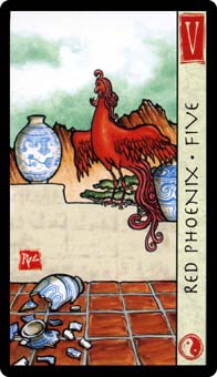 ˮ - Feng Shui Tarot - ʥ - Five Of Cups