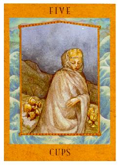 Ů - Goddess Tarot - ʥ - Five Of Cups