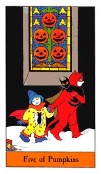 ʥ - Halloween Tarot - Ǯ - Five Of Pentacles