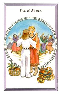 Ůҽ - Medicine Woman Tarot - Ǯ - Five Of Pentacles