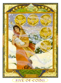  - Lovers Path Tarot - Ǯ - Five Of Pentacles