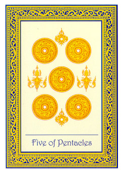 ̩ʼ - Royal Thai Tarot - Ǯ - Five Of Pentacles