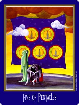  - New Century Tarot - Ǯ - Five Of Pentacles