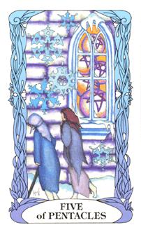 ¹⻨԰ - Moon Garden Tarot - Ǯ - Five Of Pentacles