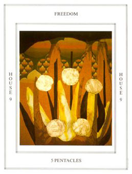 ̺ - Tarot of the Tapestry - Ǯ - Five Of Pentacles