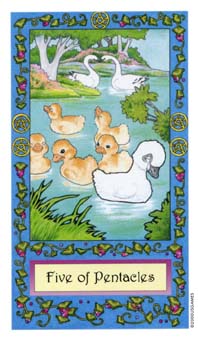  - Whimsical Tarot - Ǯ - Five Of Pentacles