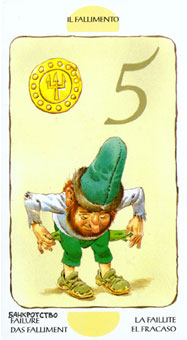  - Tarot of the Gnomes - Ǯ - Five Of Pentacles