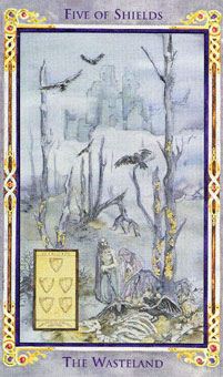 ɪ - Legend Arthurian Tarot - Ǯ - Five Of Pentacles