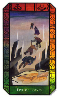 ʷʫ - Kalevala Tarot - Ǯ - Five Of Pentacles