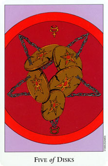  - Tarot Of The Sephiroth - Ǯ - Five Of Pentacles