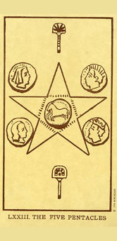 ˣUSG - Egyptian Tarot - Ǯ - Five Of Pentacles