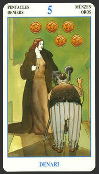  - Secret Tarot - Ǯ - Five Of Pentacles