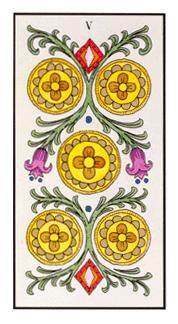 ʹ - Angel Tarot - Ǯ - Five Of Pentacles