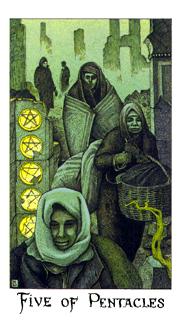  - Cosmic Tarot - Ǯ - Five Of Pentacles