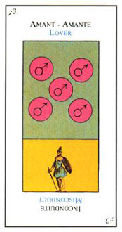  - Etteilla Tarot - Ǯ - Five Of Pentacles