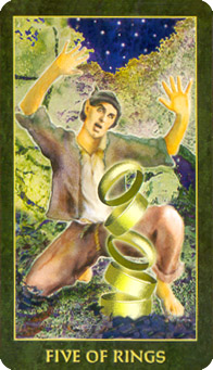 䴫˵ - Folklore Tarot - Ǯ - Five Of Pentacles