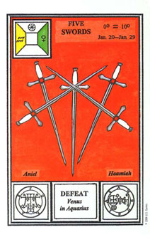 ħʽ - Tarot Of Ceremonial Magic -  - Five Of Swords