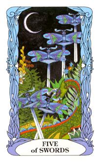 ¹⻨԰ - Moon Garden Tarot -  - Five Of Swords