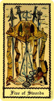 ˹ - Scapini Tarot -  - Five Of Swords