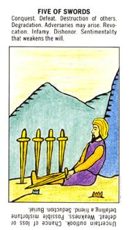 ѧ - Starter Tarot -  - Five Of Swords