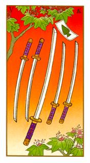  - Ukiyoe Tarot -  - Five Of Swords