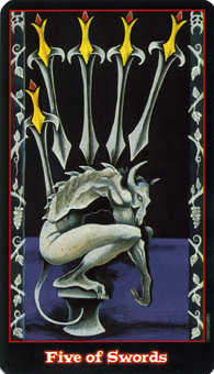 Ѫ - Vampire Tarot -  - Five Of Swords